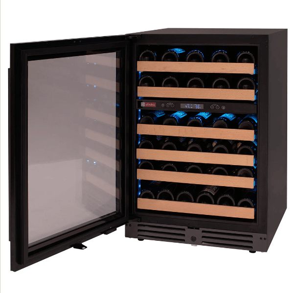 Allavino Reserva Series 50 Bottle Dual Zone Undercounter Wine Cooler Refrigerator with Black Glass Door BDW5034D-2BGL