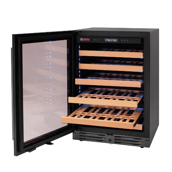 Allavino Reserva Series 50 Bottle Single Zone Built-in Wine Cooler Refrigerator with Black Glass Door BDW5034S-1BGL