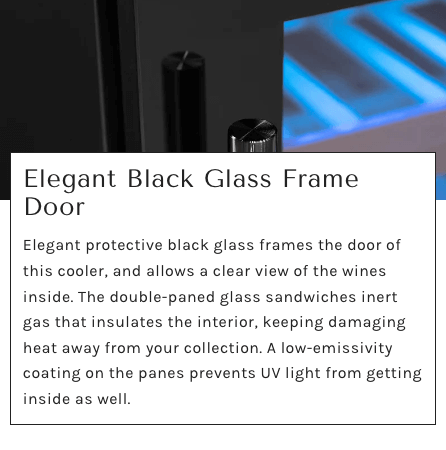 Allavino Reserva Series 50 Bottle Single Zone Built-in Wine Cooler Refrigerator with Black Glass Door BDW5034S-1BGL Product Info Page