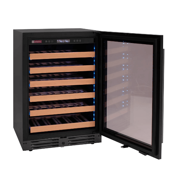 Allavino Reserva Series 50 Bottle Single Zone Built-in Wine Cooler Refrigerator with Black Glass Door BDW5034S-1BGR