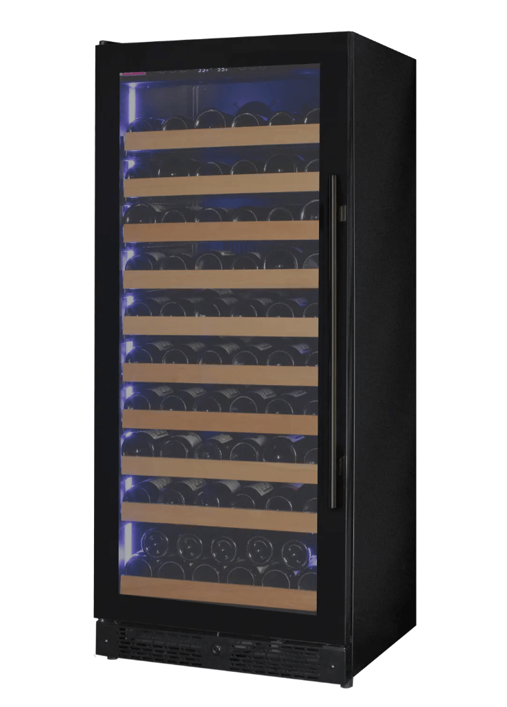 Allavino Reserva Series 119 Bottle 55" Tall Single Zone Black Glass Wine Refrigerator VSW11955S-1BGR