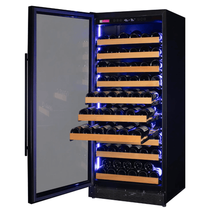 Allavino Reserva Series 119 Bottle 55" Tall Single Zone Black Glass Wine Refrigerator VSW11955S-1BGR