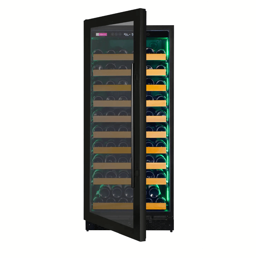 Allavino Reserva Series 119 Bottle 55" Tall Single Zone Black Glass Wine Refrigerator VSW11955S-1BGR