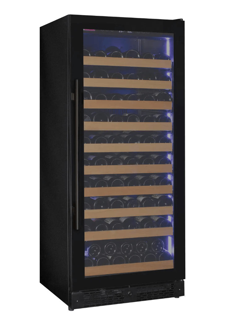 Allavino Reserva Series 119 Bottle 55" Tall Single Zone Black Glass Wine Refrigerator VSW11955S-1BGR