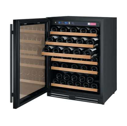 Allavino FlexCount Series 56 Bottle Dual Zone Built-in Wine Refrigerator with Black Door