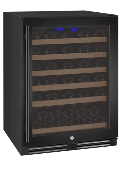 Allavino FlexCount Series 56 Bottle Dual Zone Built-in Wine Refrigerator with Black Door