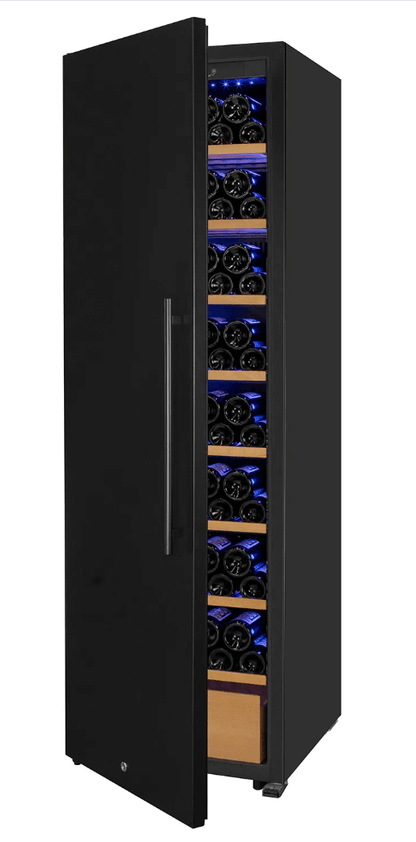 Allavino 185 Bottle Single Zone Wine Vault with Solid Black Right or Left Hinge Door