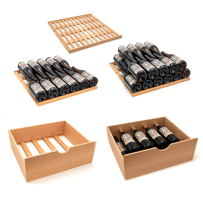 Allavino 185 Bottle Single Zone Wine Vault with Solid Black Right or Left Hinge Door with image of product info sheet