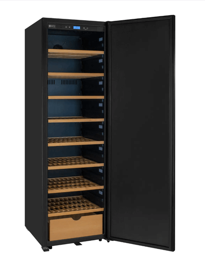 Allavino 185 Bottle Single Zone Wine Vault with Solid Black Right or Left Hinge Door