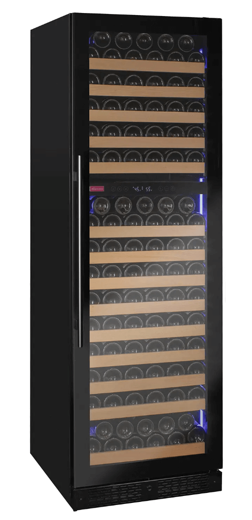 Allavino Reserva Series 172 Bottle Dual Zone Built-in Wine Refrigerator with Black Glass Door