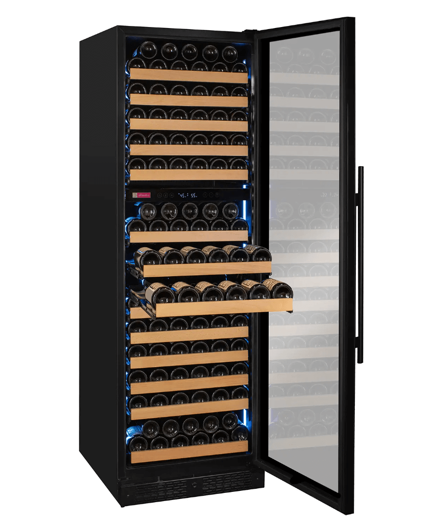 Allavino Reserva Series 172 Bottle Dual Zone Built-in Wine Refrigerator with Black Glass Door