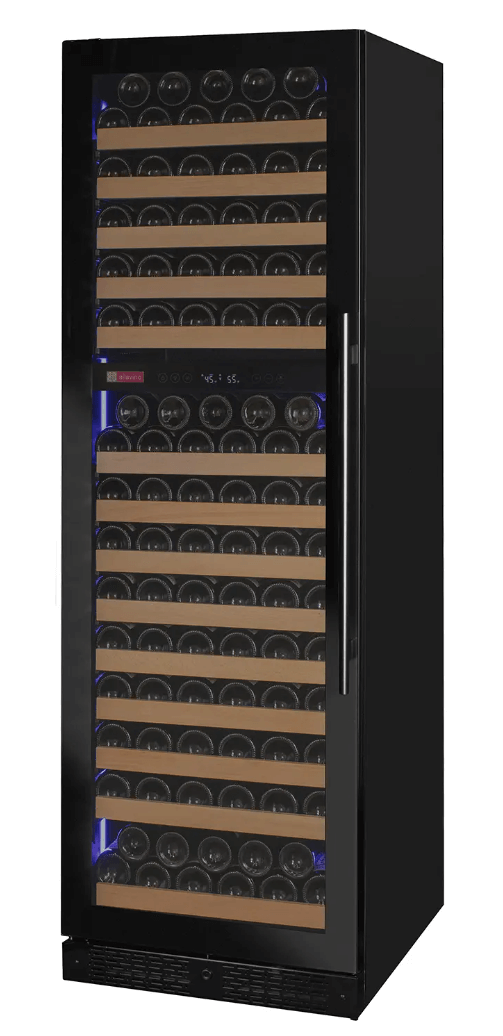 Allavino Reserva Series 172 Bottle Dual Zone Built-in Wine Refrigerator with Black Glass Door