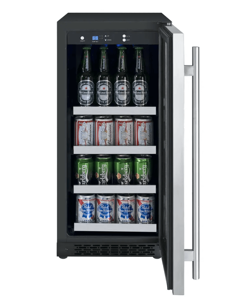 Allavino 15" Wide FlexCount II Tru-Vino Stainless Steel Left Hinge Beverage Center