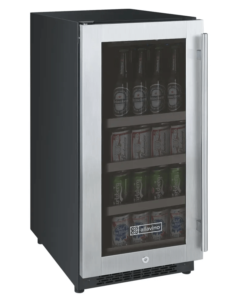 Allavino 15" Wide FlexCount II Tru-Vino Stainless Steel Left Hinge Beverage Center