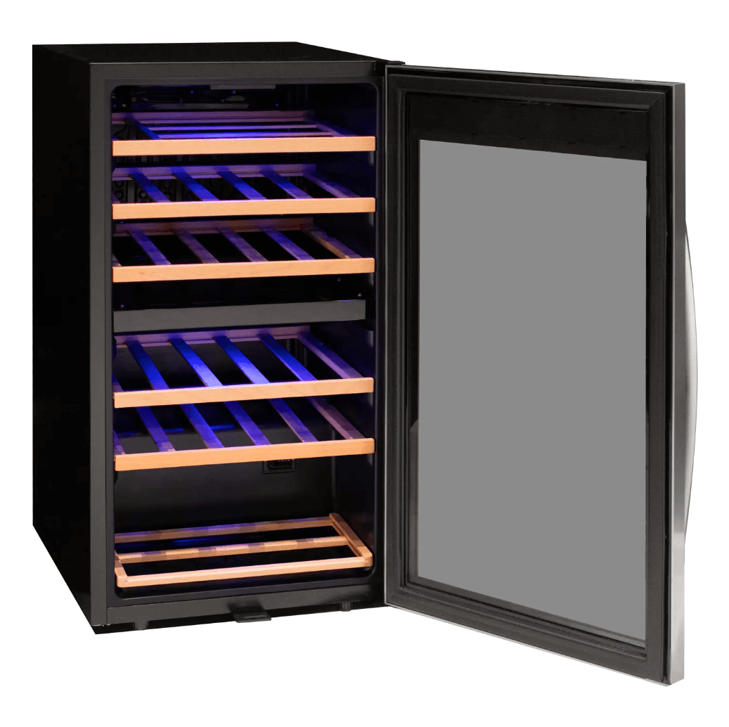 Allavino Cascina Series 28 Bottle Dual Zone Freestanding Wine Cooler Refrigerator with Stainless Steel Door