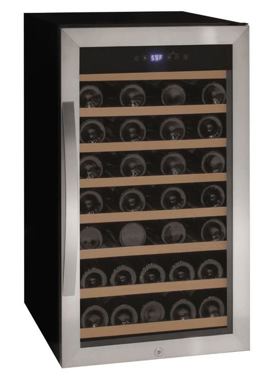 Allavino Cascina Series 50 Bottle Single Zone Freestanding Wine Refrigerator Cooler with Stainless Steel Door