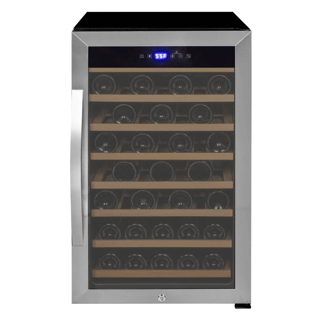 Allavino Cascina Series 50 Bottle Single Zone Freestanding Wine Refrigerator Cooler with Stainless Steel Door