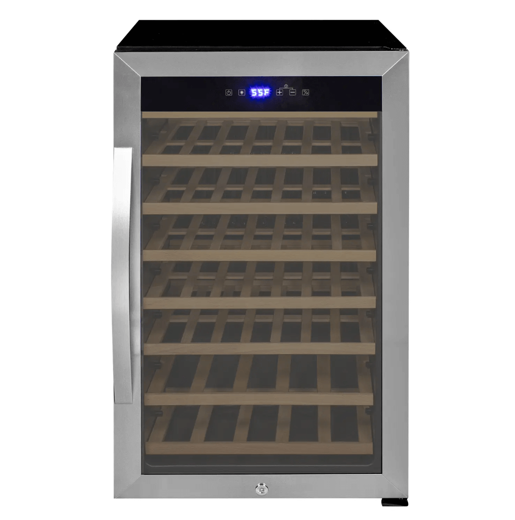 Allavino Cascina Series 50 Bottle Single Zone Freestanding Wine Refrigerator Cooler with Stainless Steel Door