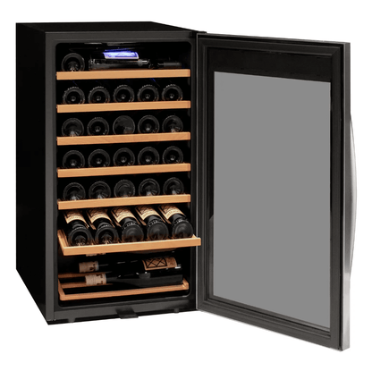 Allavino Cascina Series 33 Bottle Single Zone Freestanding Wine Refrigerator Cooler with Stainless Steel Door