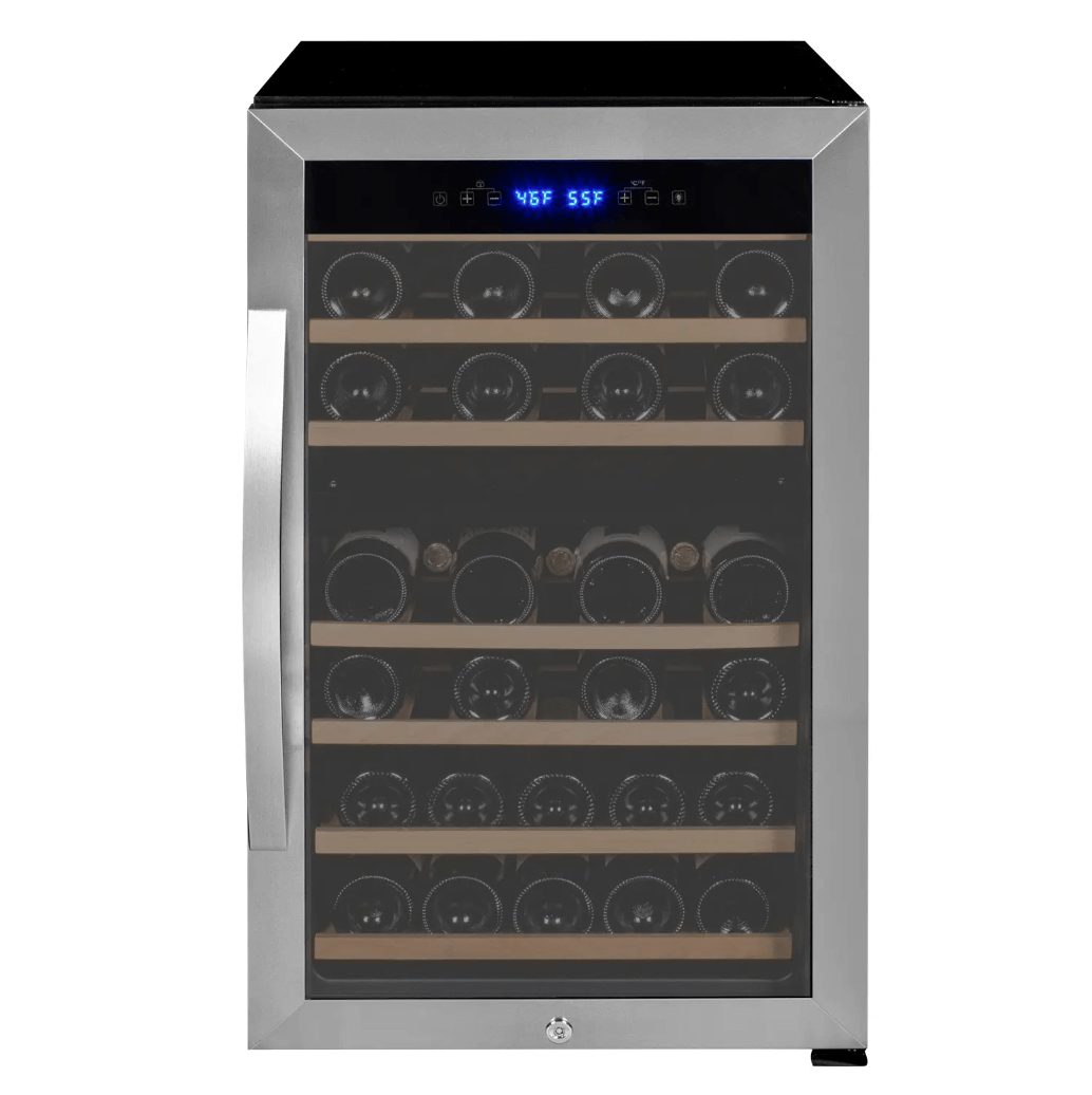 Allavino Cascina Series 43 Bottle Dual Zone Freestanding Wine Cooler Refrigerator with Stainless Steel Door