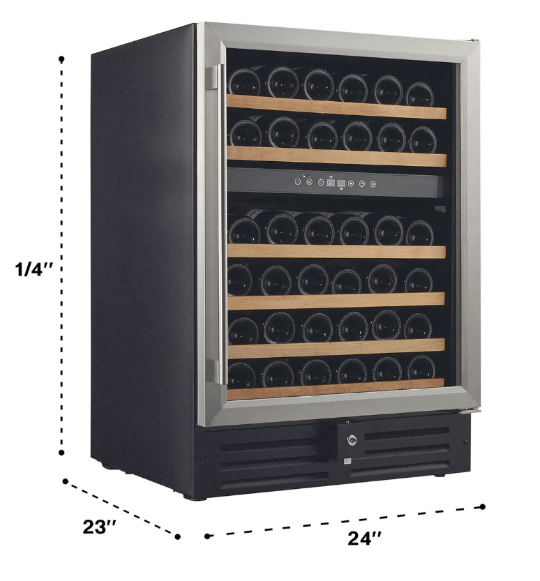 Smith & Hanks 46 Bottle Dual Zone Under Counter Wine Cooler