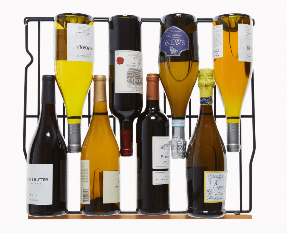 Smith & Hanks 46 Bottle Dual Zone Under Counter Wine Cooler image of wine bottles on wine shelf