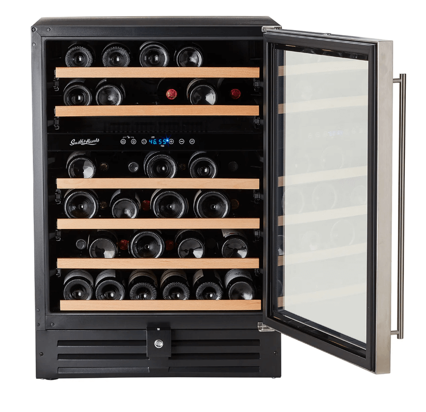 Smith & Hanks 46 Bottle Premium Dual Zone Under Counter Wine Cooler