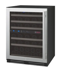 Allavino FlexCount Series 56 Bottle Stainless Dual Zone Built-in Wine Cooler