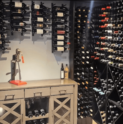 Hollow Inside Wine Cube Storage Box show in completed wall unit