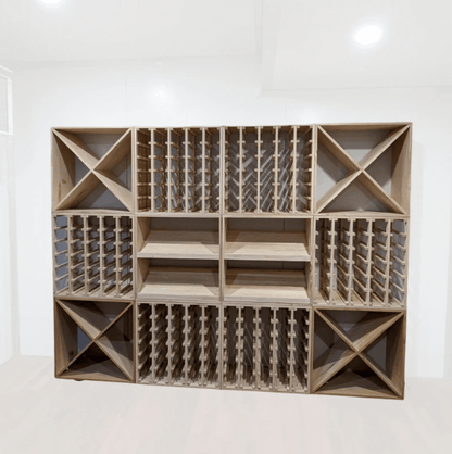 Hollow Inside Wine Cube Storage Box show in completed wall unit