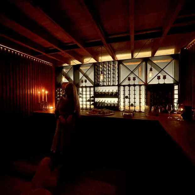 30 Bottle Lattice Wine Cubes show in completed wall unit