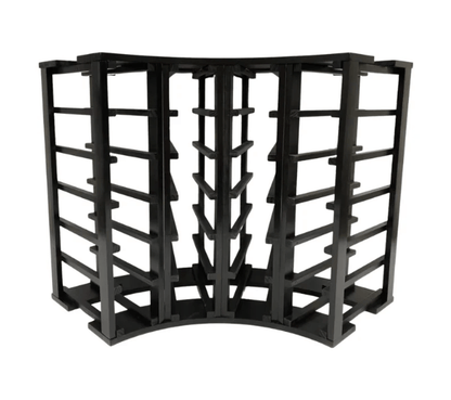 4-Column 24-Bottle Curved Corner Wine Cube - 18mm Thick
