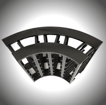 4-Column 24-Bottle Curved Corner Wine Cube - 18mm Thick