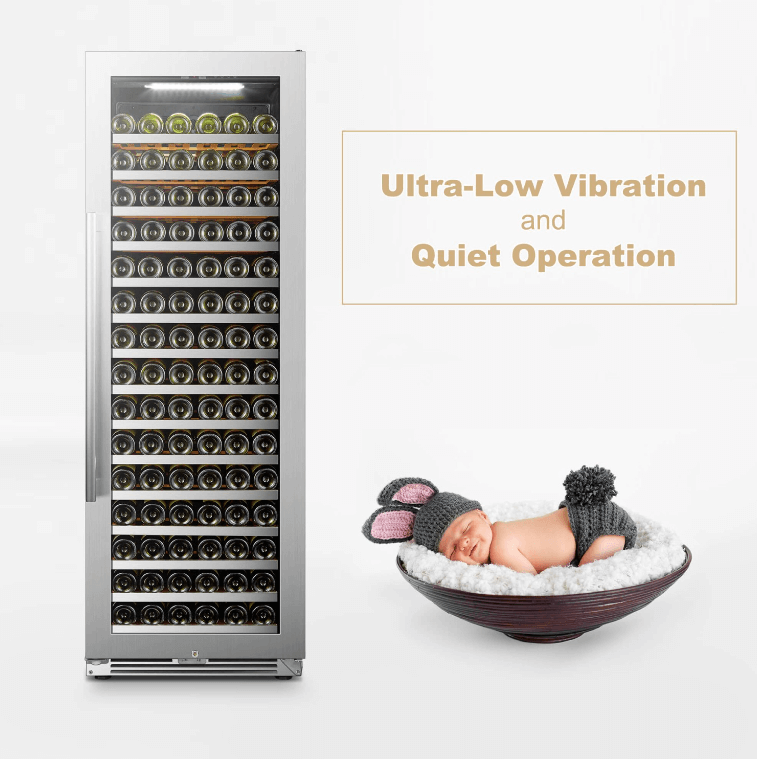 Lanbopro 164 Bottle Single Zone Wine Cooler - LP168S image of product description