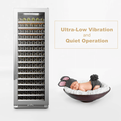 Lanbopro 164 Bottle Single Zone Wine Cooler - LP168S image of product description