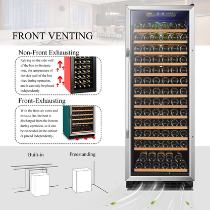 Lanbo 143 Bottle Single Zone Wine Cooler  LW155S