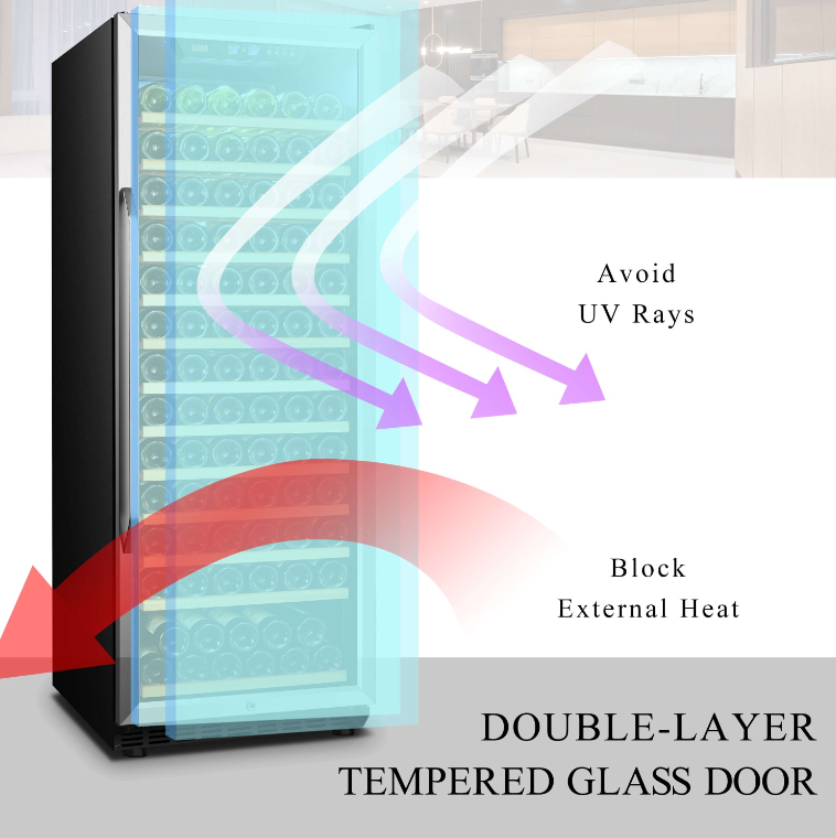 Lanbo 143 Bottle Single Zone Wine Cooler  LW155S