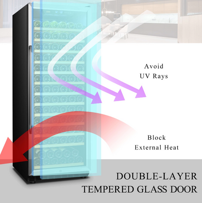 Lanbo 143 Bottle Single Zone Wine Cooler  LW155S