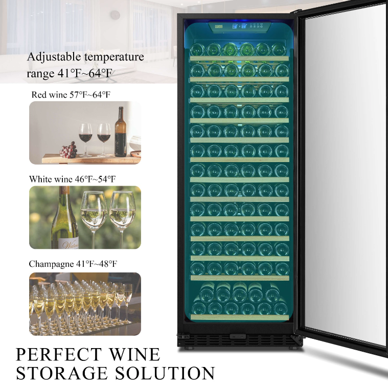 Lanbo 143 Bottle Single Zone Wine Cooler  LW155S