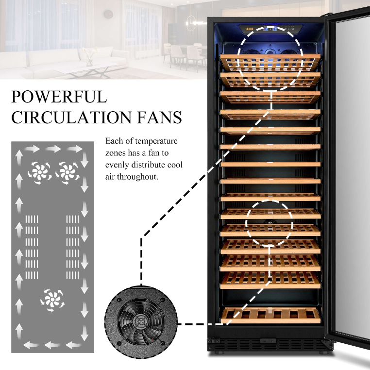 Lanbo 143 Bottle Single Zone Wine Cooler  LW155S