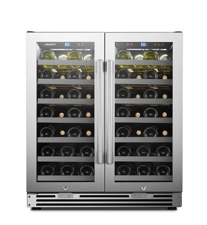 Lanbopro 52 Bottle Dual Door Wine Cooler LP66D