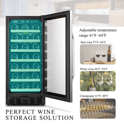 Lanbo 31 Bottle Single Zone Wine Cooler LW33S image of product description