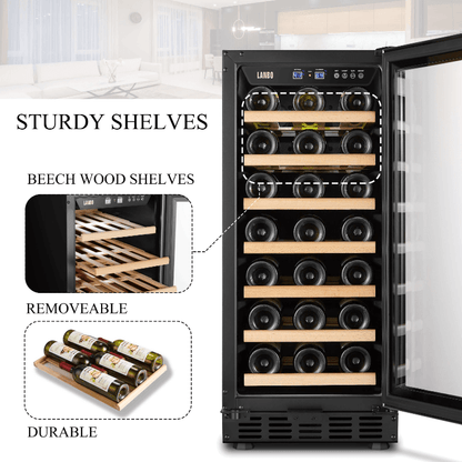 Lanbo 31 Bottle Single Zone Wine Cooler LW33S image of product description