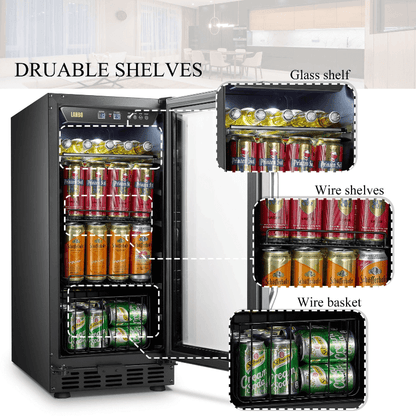 Lanbo 76 Can Beverage Refrigerator LB80BC image with product description