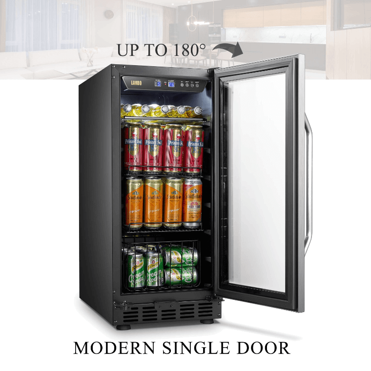 Lanbo 76 Can Beverage Refrigerator LB80BC image with product description