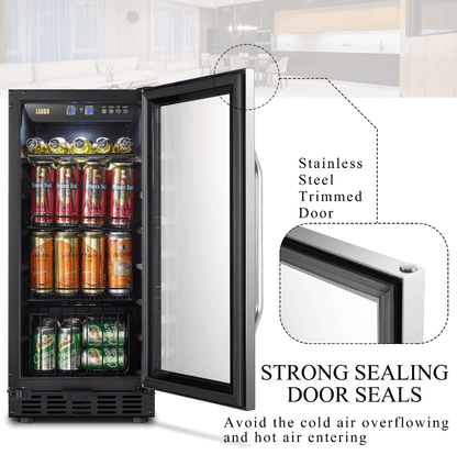 Lanbo 76 Can Beverage Refrigerator LB80BC image with product description
