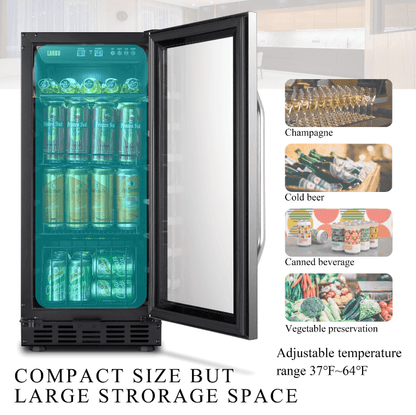 Lanbo 76 Can Beverage Refrigerator LB80BC image with product description