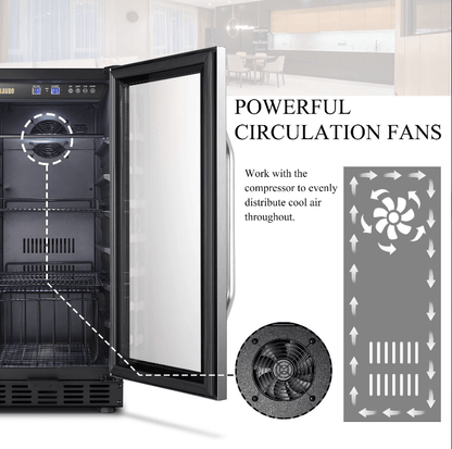 Lanbo 76 Can Beverage Refrigerator LB80BC image with product description