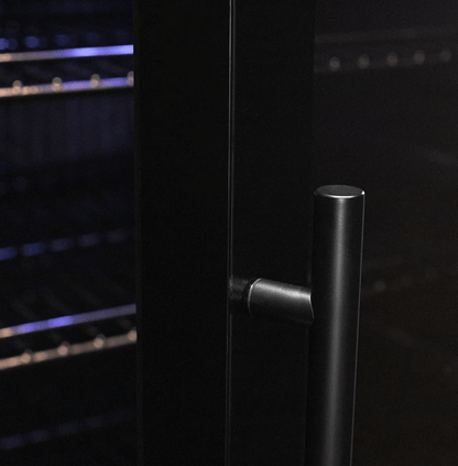 Allavino Contemporary 102 Bottle Single Zone Freestanding Wine Refrigerator with Black Glass Door KWR102S-1BGR