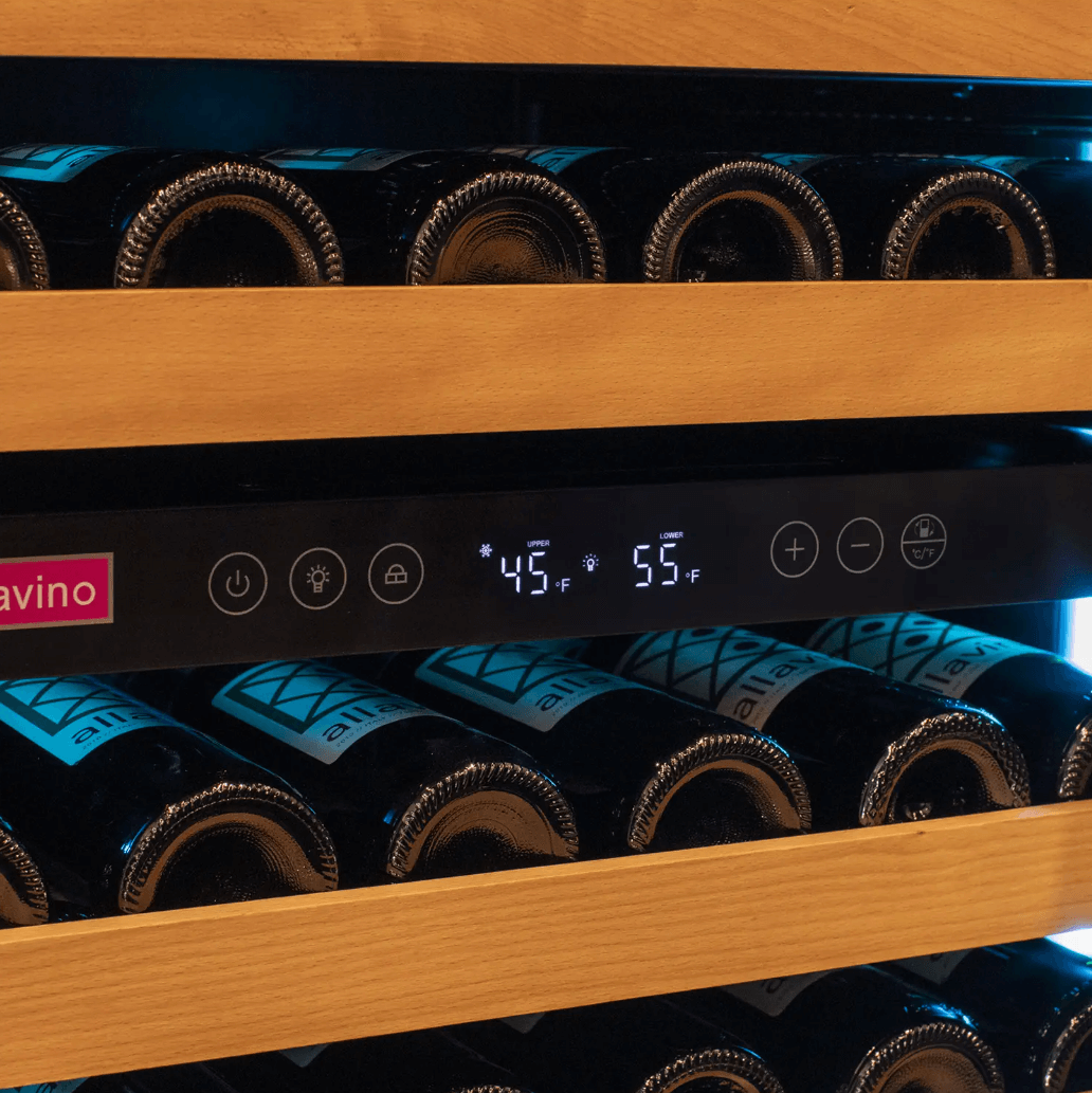 Allavino 119 Bottle 55" Tall Single Zone Stainless Steel Wine Refrigerator VSW11955S-1SL